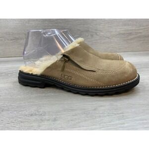 UGG Australia Tasman Women's Suede Shearling Slipper Clogs Tan 8.5 Comfort Shoes